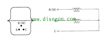 图5-8全封闭式压缩机的内外接线方式